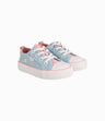 Zapatilla Bebé Niña Con Flores Celeste
