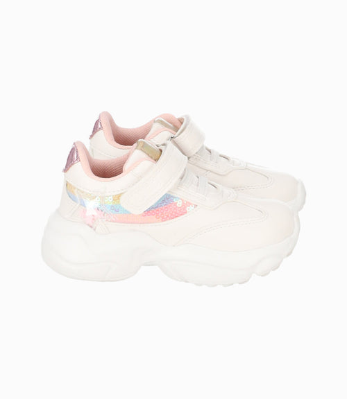 Zapatilla bebé niña lentejuelas 19 / Blanco