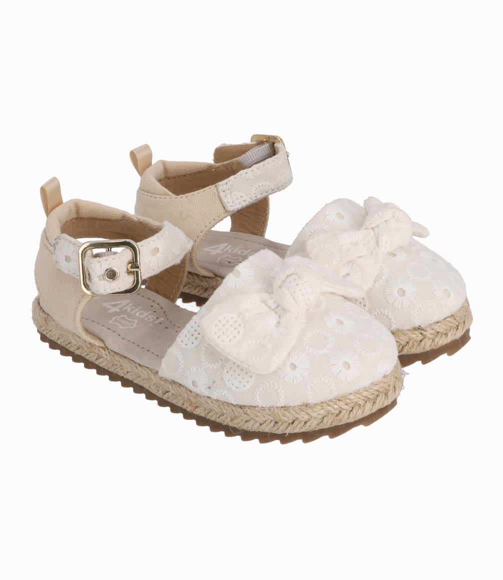 Bailarina Bebé Niña Con Lazo Blanco 19 / Blanco