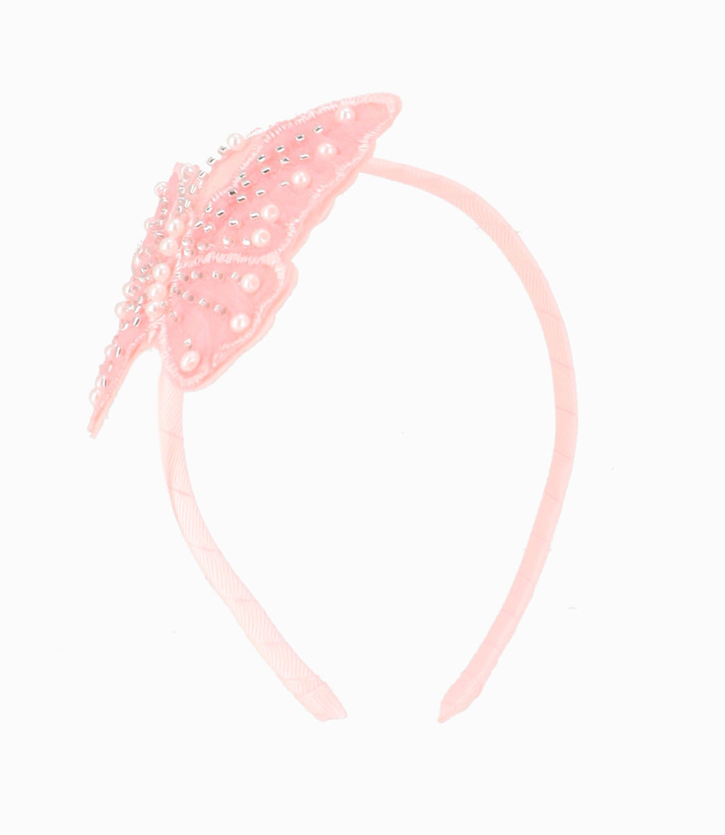 Cintillo niña mariposa Talla única / Rosado
