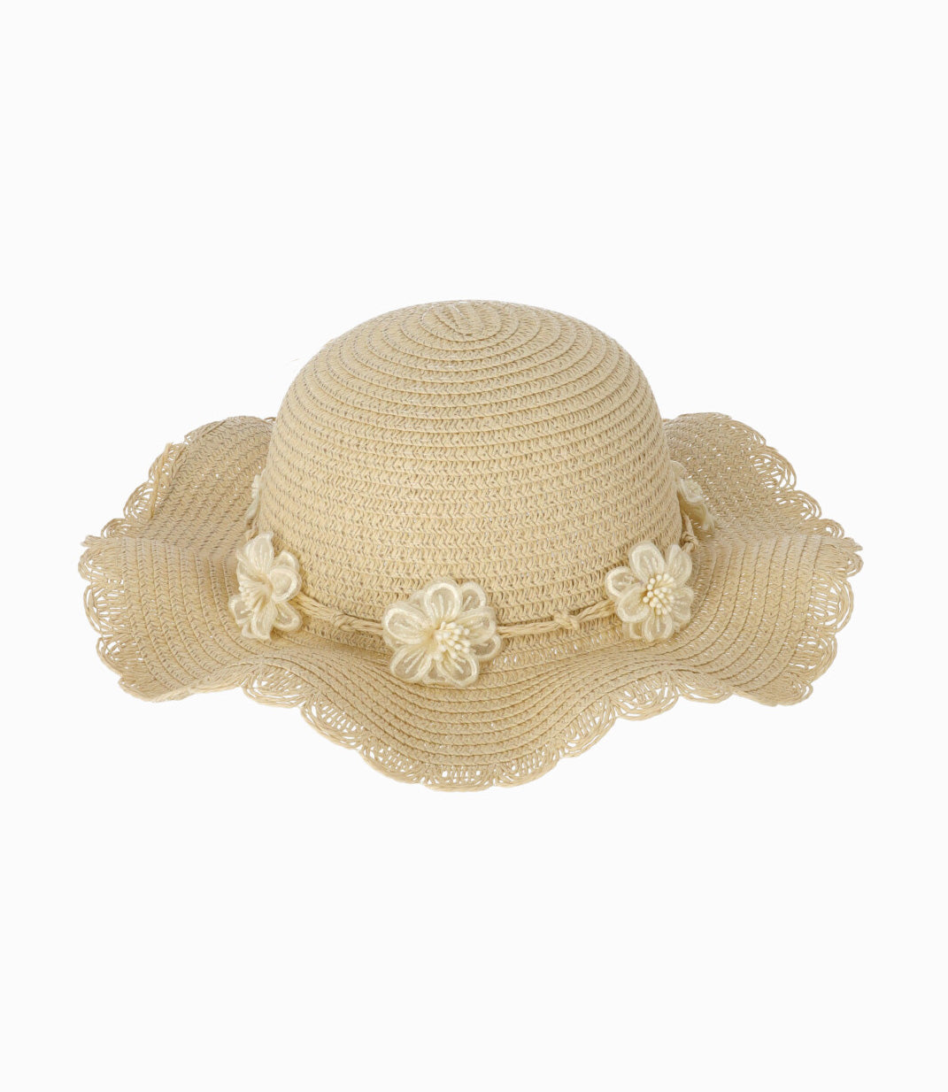 Sombrero niña con flores