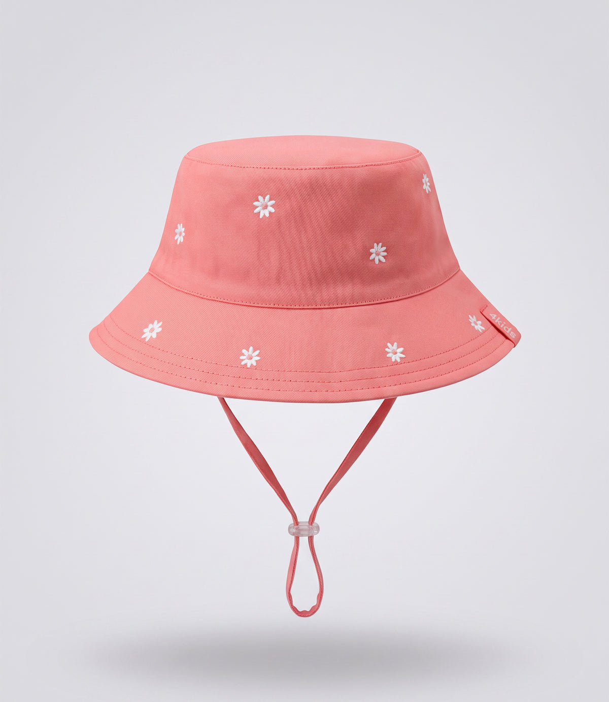 Gorro niña bucket con flores 1-4 años / Rosado