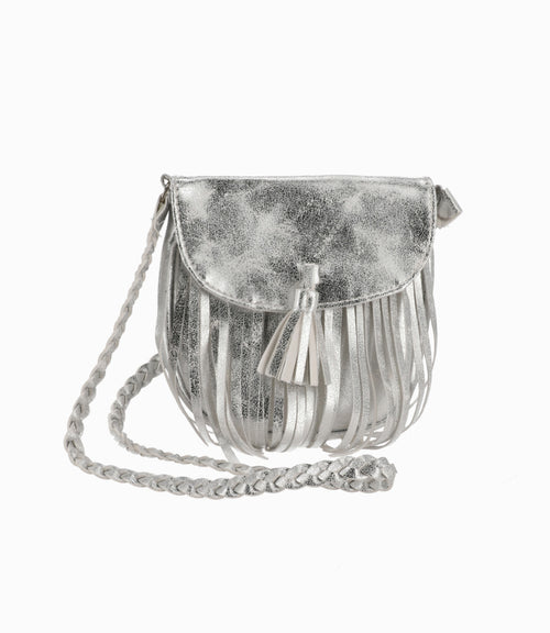 Cartera Niña Flecos Talla Única / Gris