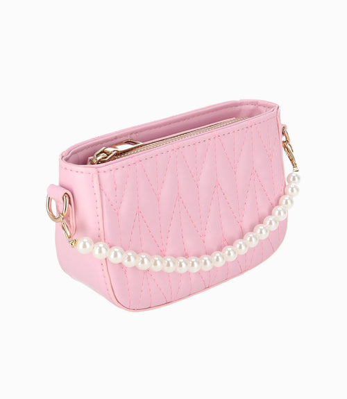 Cartera niña perlas Talla única / Rosado