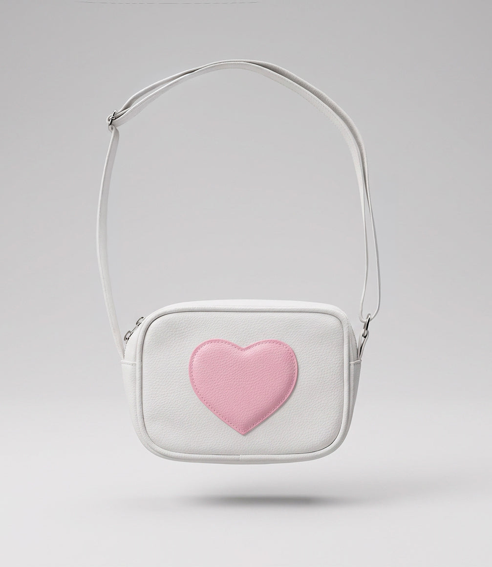 Cartera niña con corazón Talla única / Crudo