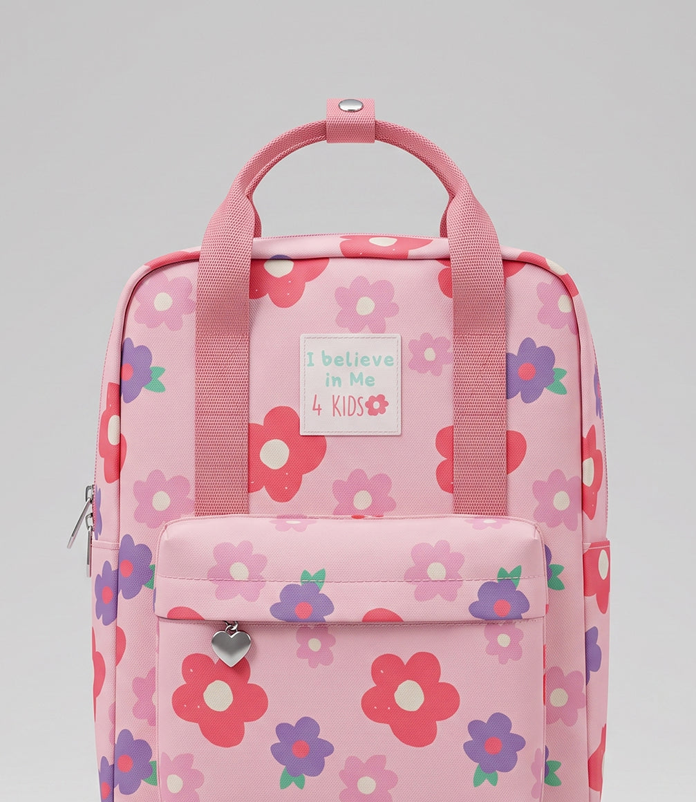 Mochila niña floreada Talla única / Rosado