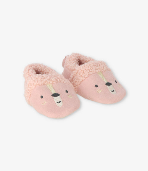 Pantuflas recién nacida con osito