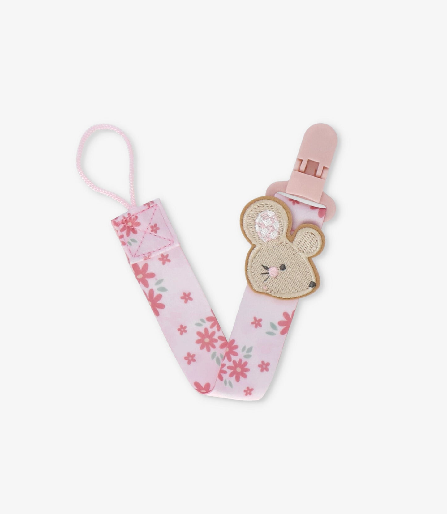 Porta chupete recién nacida con ratoncito