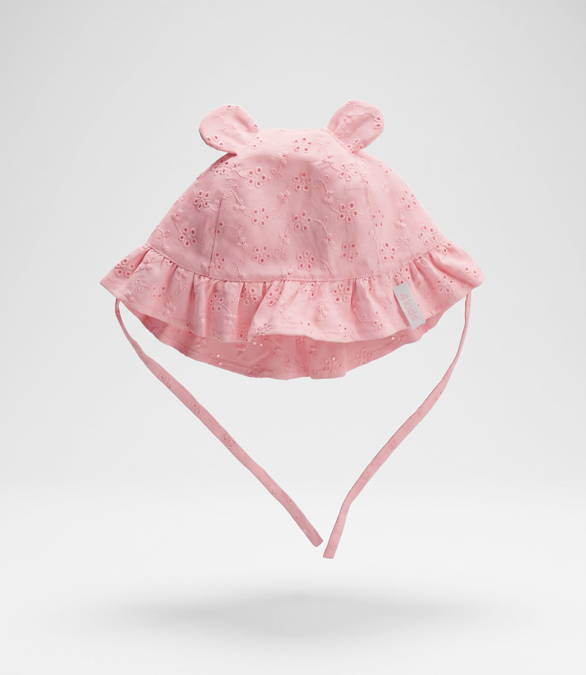 Gorro recién nacida con orejas 0-6 meses / Rosado