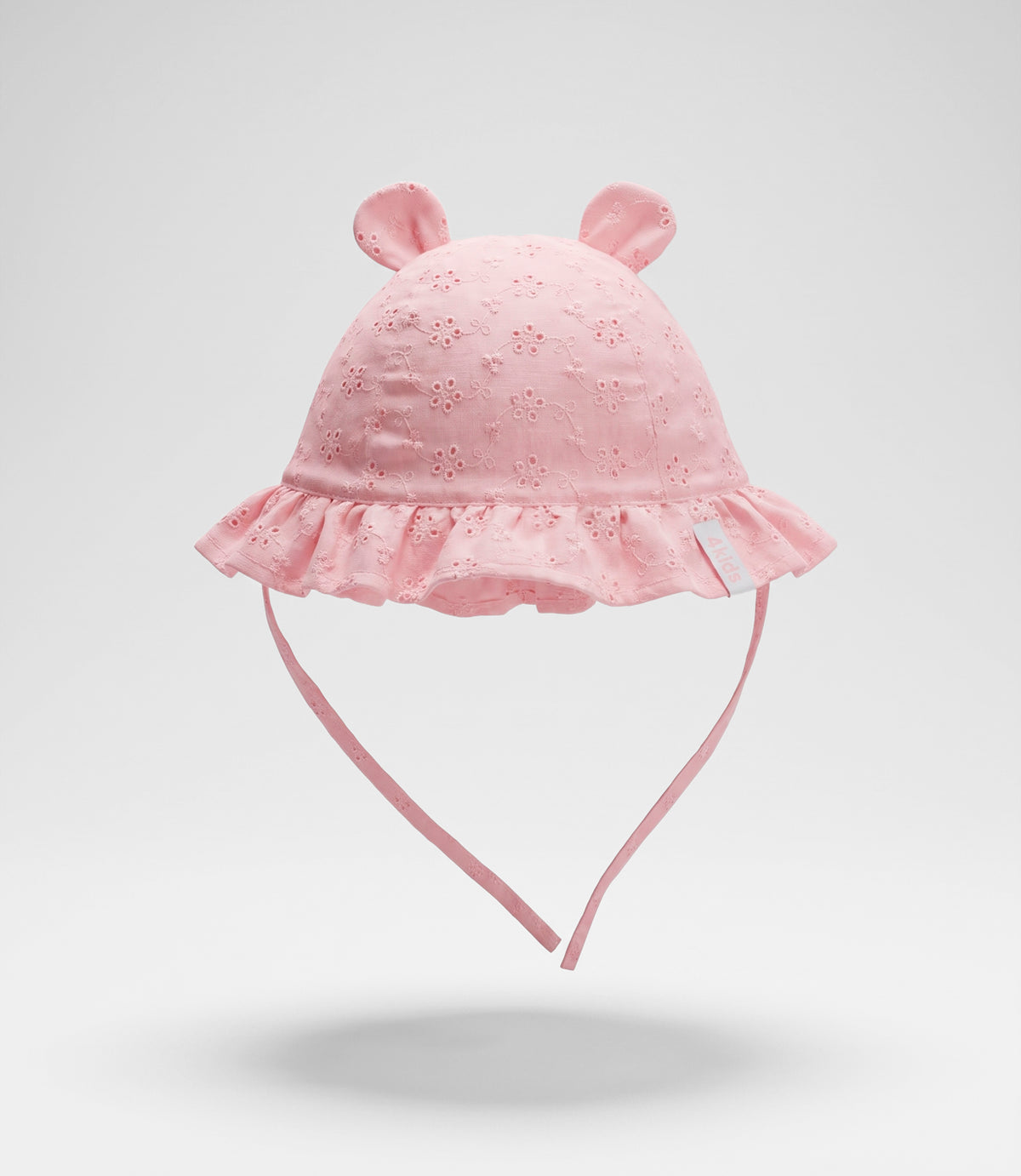 Gorro recién nacida con orejas 0-6 meses / Rosado