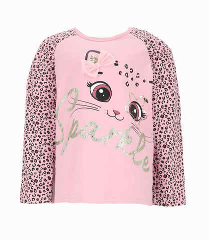 Polera niña animal print