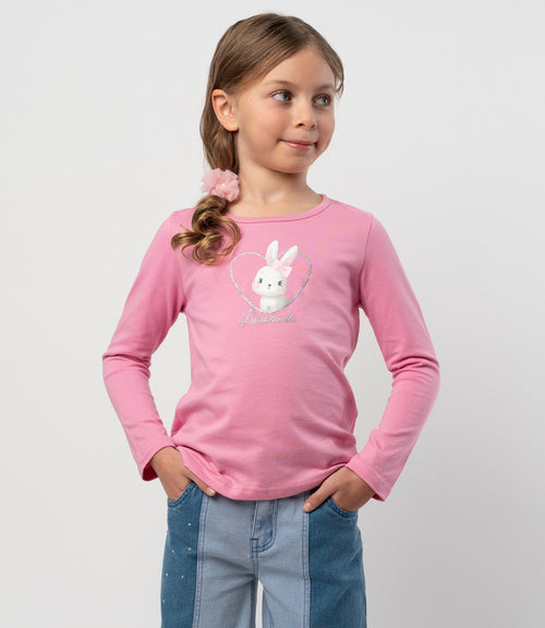 Polera niña básica 2 años / Coral