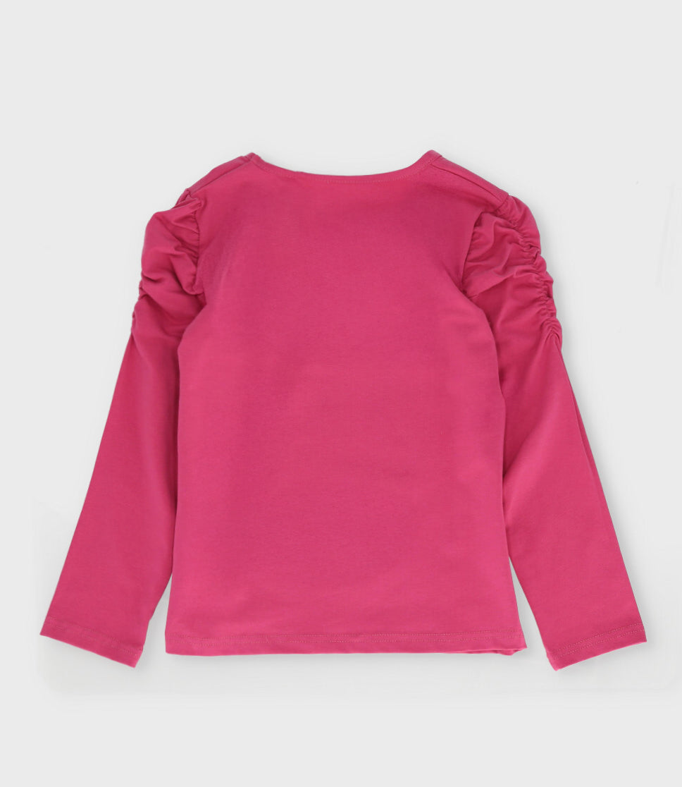 Polera niña con conejo 2 años / Burdeo