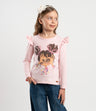 Polera niña con vuelos