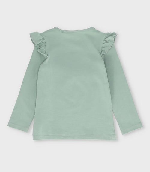 Polera niña con vuelos 2 años / Verde