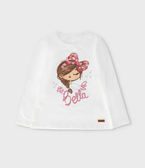 Polera niña con estampado 2 años / Blanco