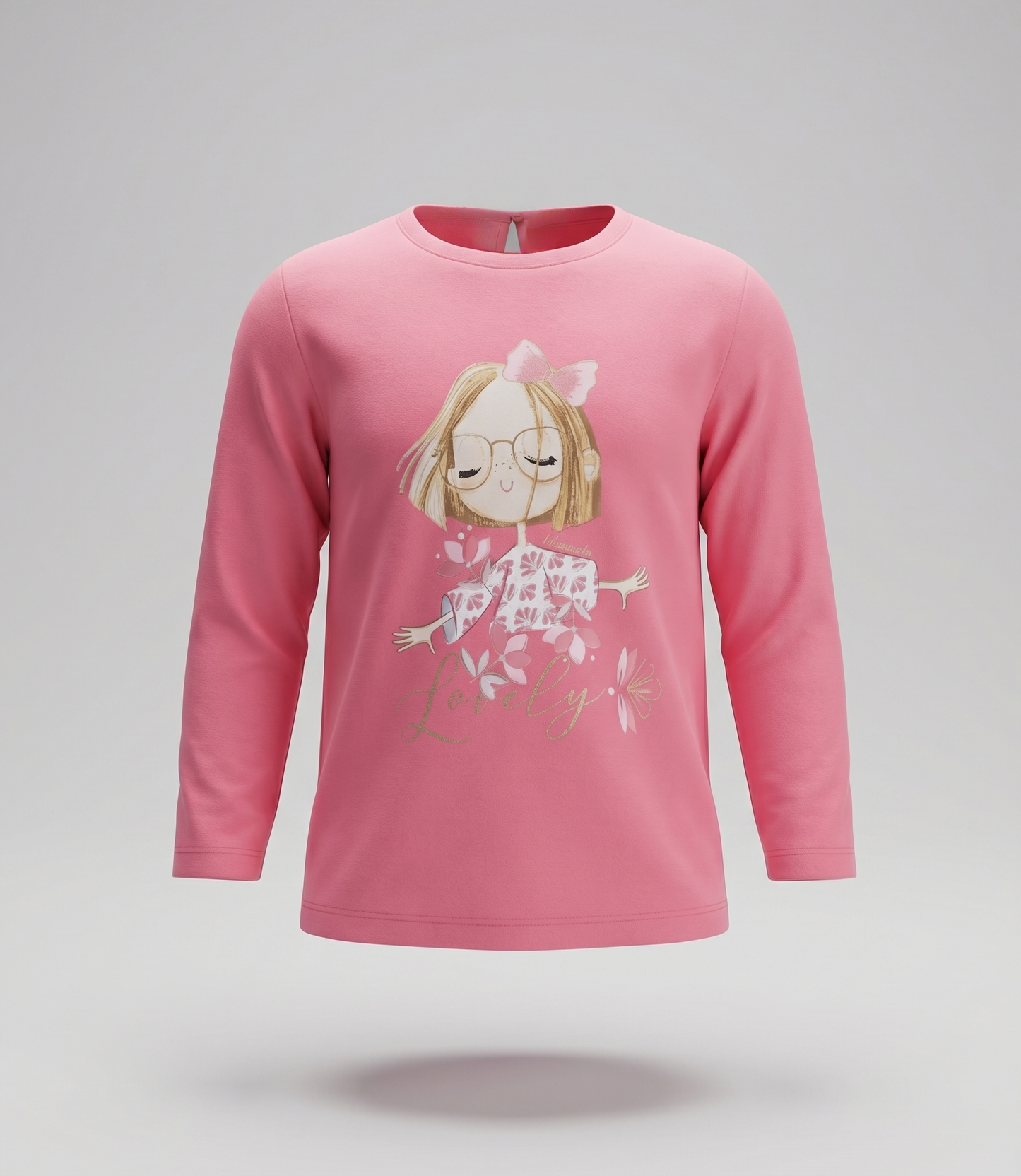 Polera niña con estampado 2 años / Coral