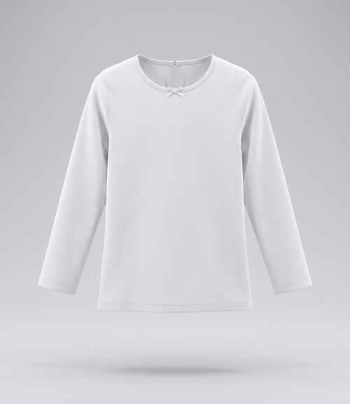 Polera niña básica 2 años / Blanco