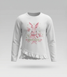 Polera niña con conejo y vuelos