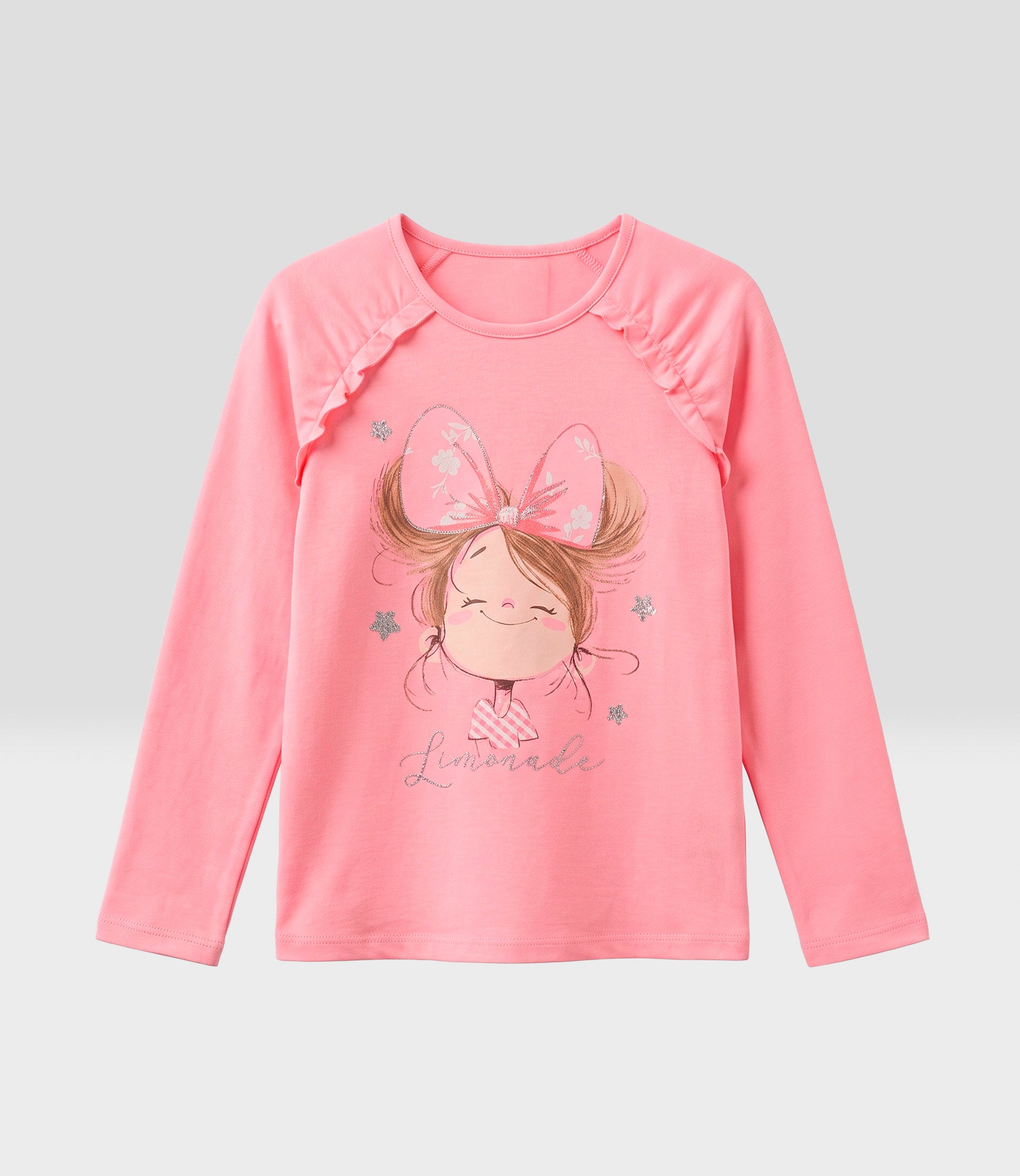 Polera niña con estampado 2 años / Coral