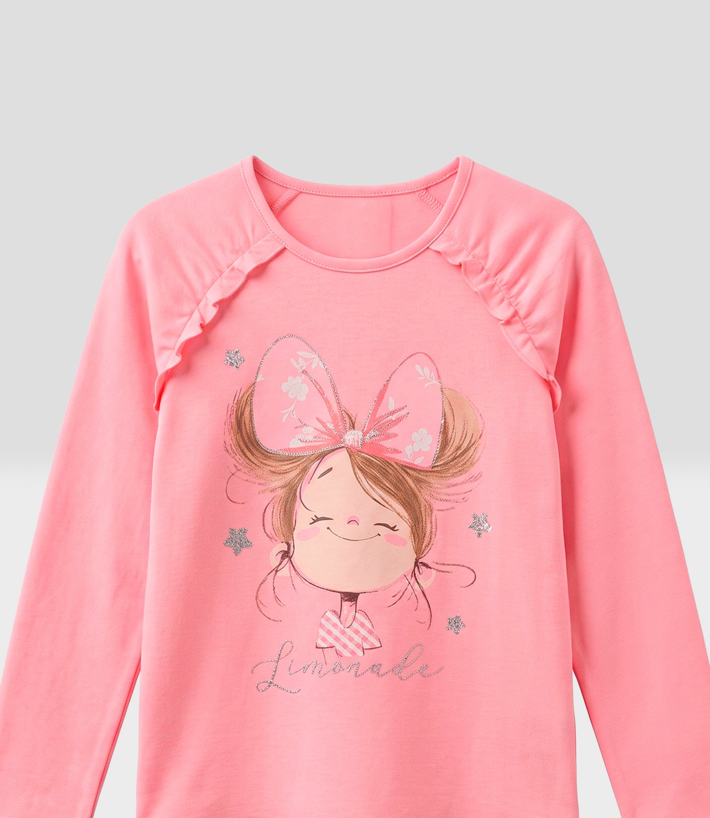 Polera niña con estampado 2 años / Coral