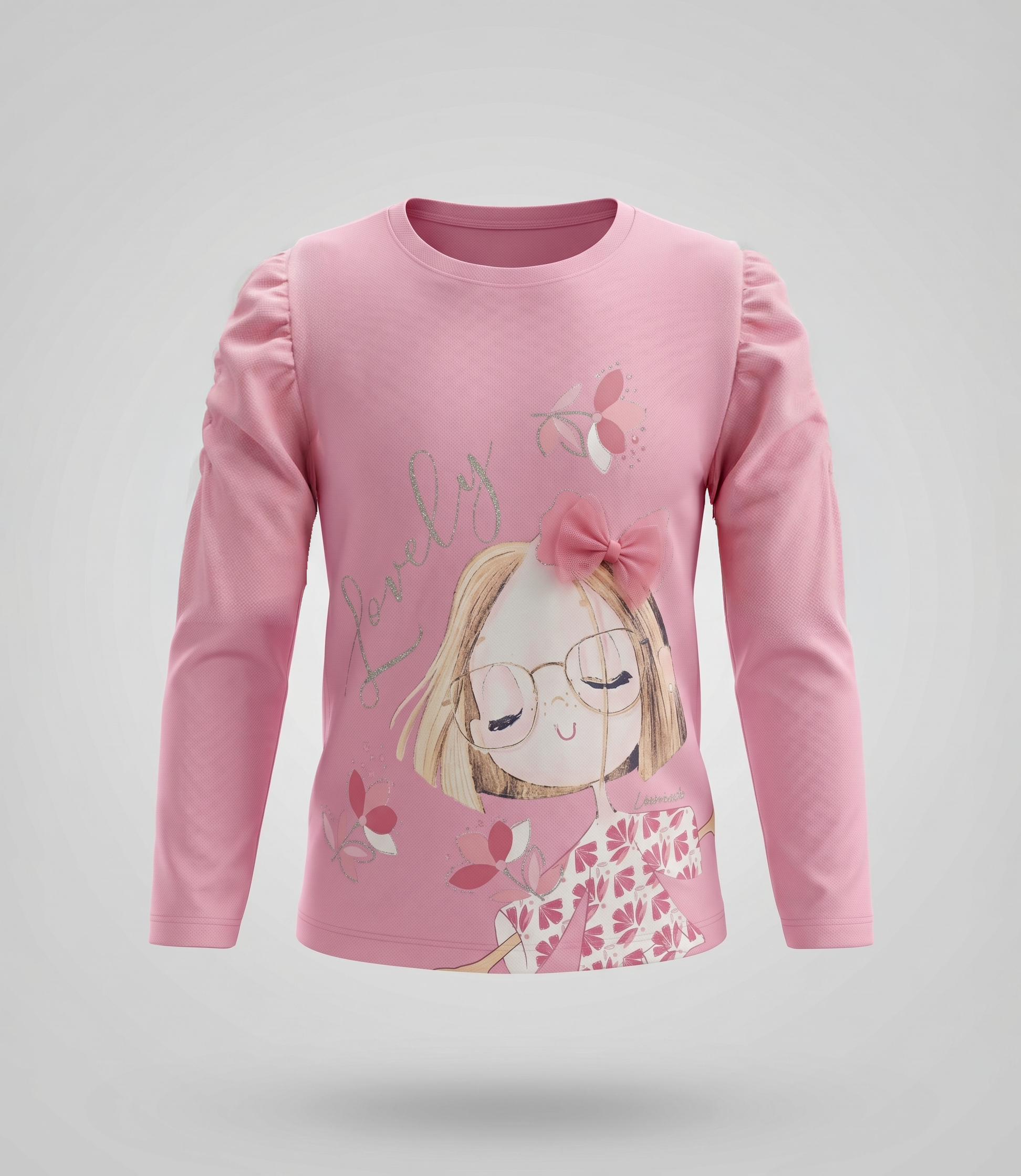 Polera niña con estampado 2 años / Coral