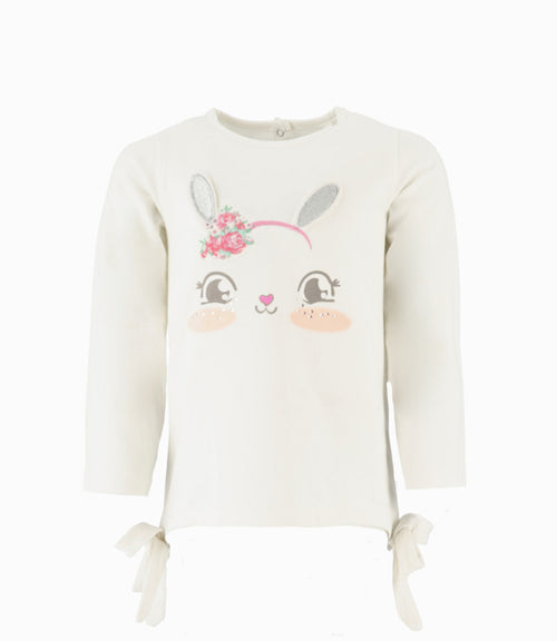 Polera Niña Con Conejo Y Lazos