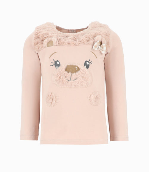 Polera Niña Con Oso 2 años / Beige
