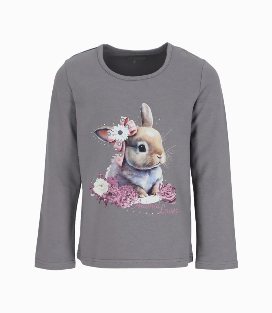 Polera niña con conejo