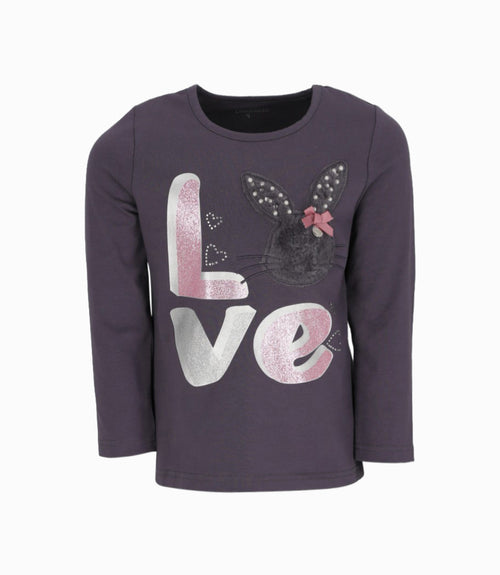 Polera niña love 2 años / Gris