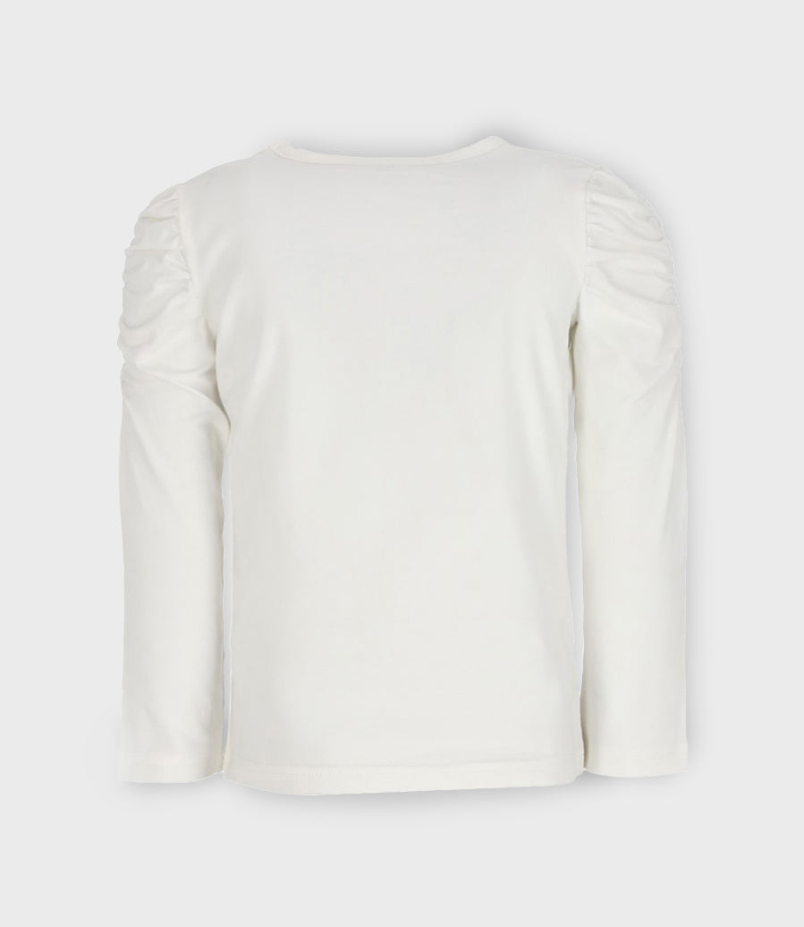 Polera niña con conejo 2 años / Blanco
