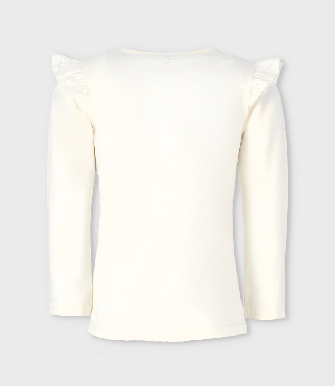 Polera niña con vuelos 2 años / Blanco