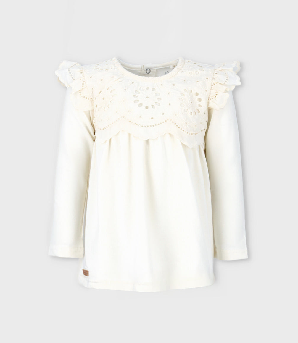 Polera niña con broderie