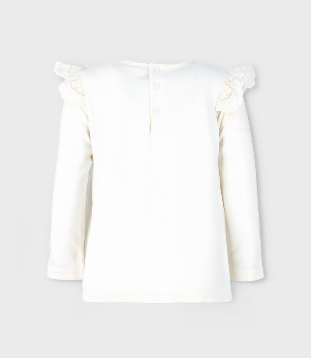 Polera niña con broderie