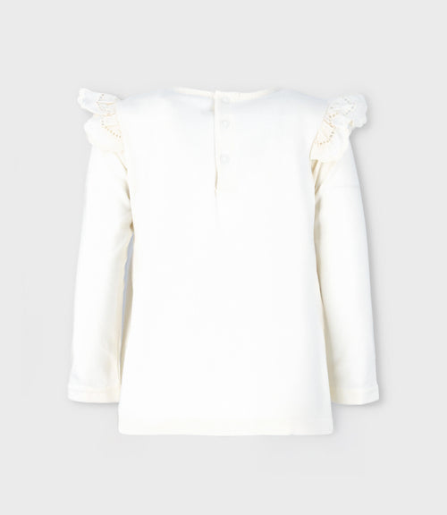 Polera niña con broderie