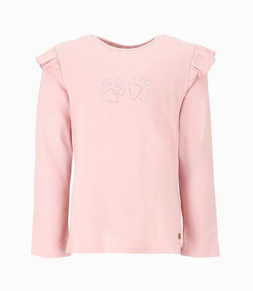 Polera niña con vuelos 2 años / Rosado