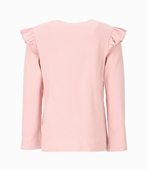 Polera niña con vuelos 2 años / Rosado