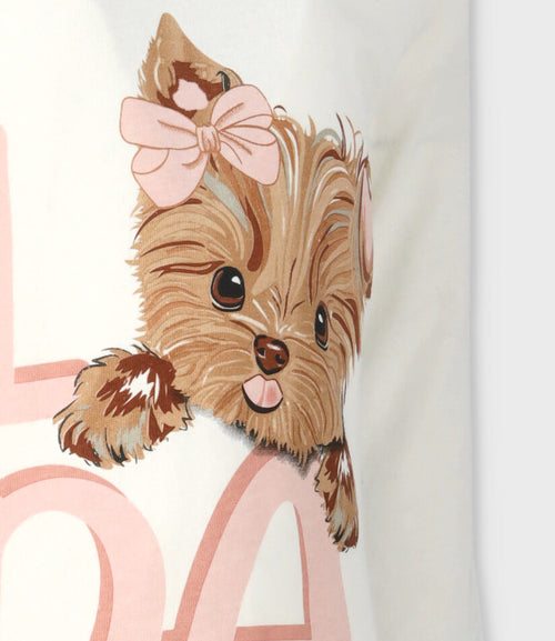 Polera niña con perrito 2 años / Blanco