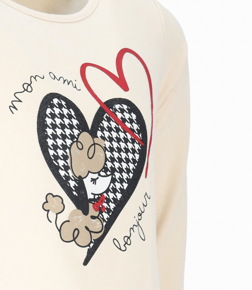 Polera niña con diseño 2 años / Blanco