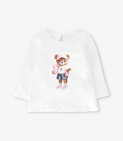 Polera niña con oso