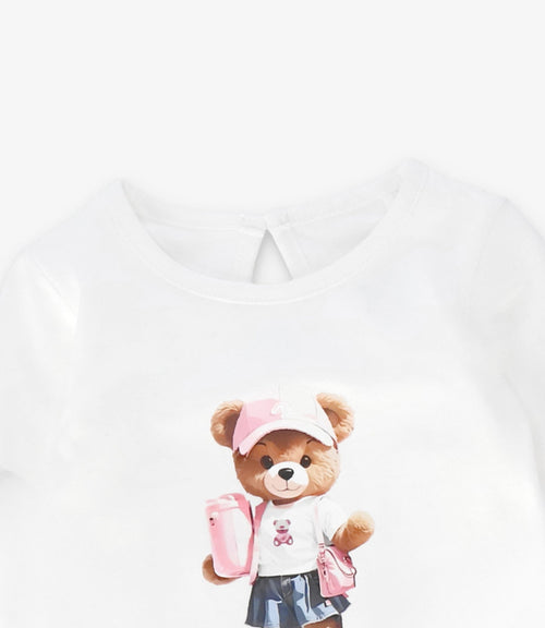 Polera niña con oso