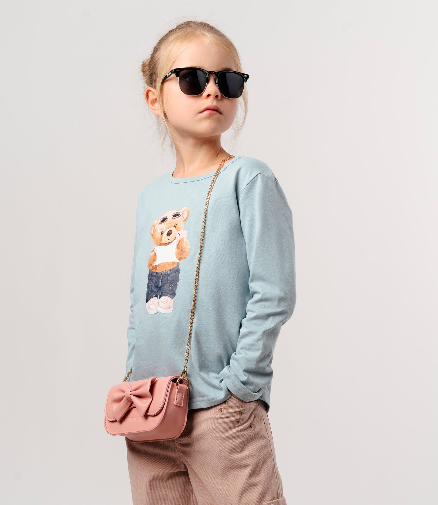 Polera niña con oso