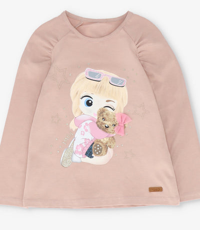 Polera niña con estampado