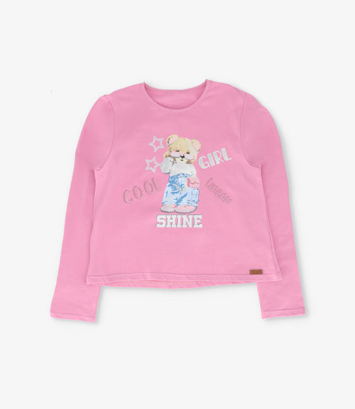 Polera niña con oso