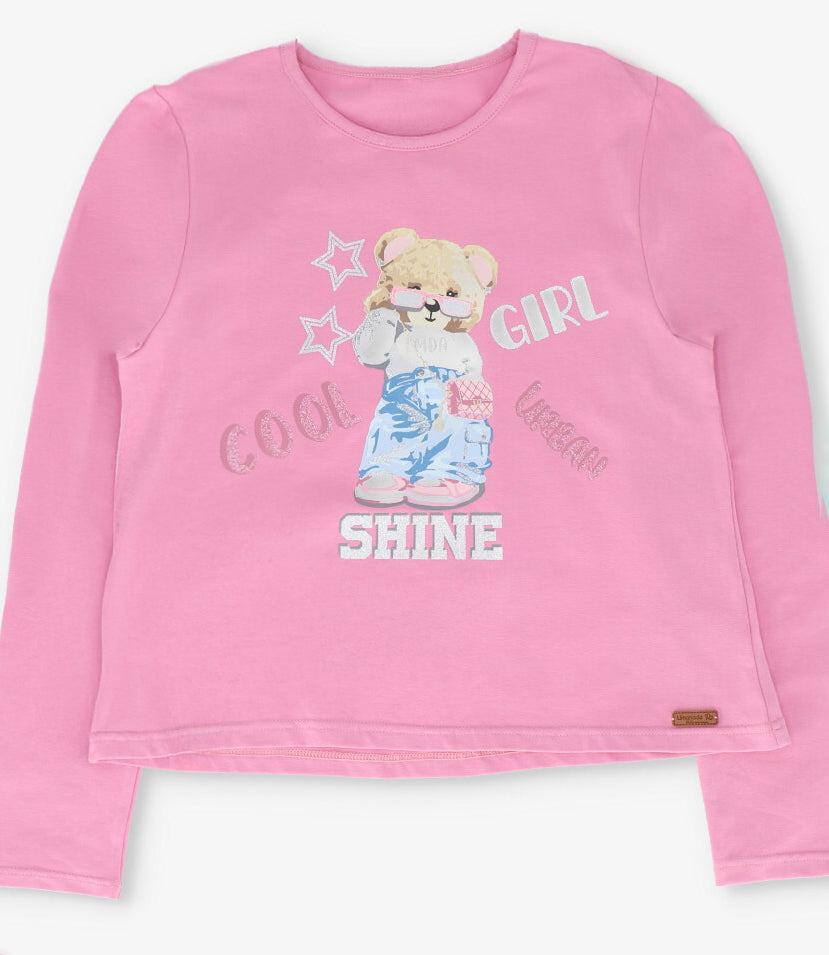 Polera niña con oso