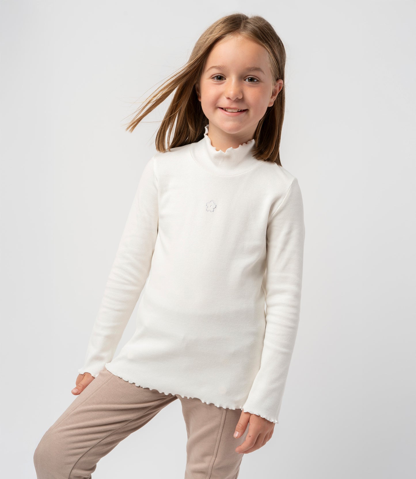 Polera niña beatle básico 2 años / Crudo