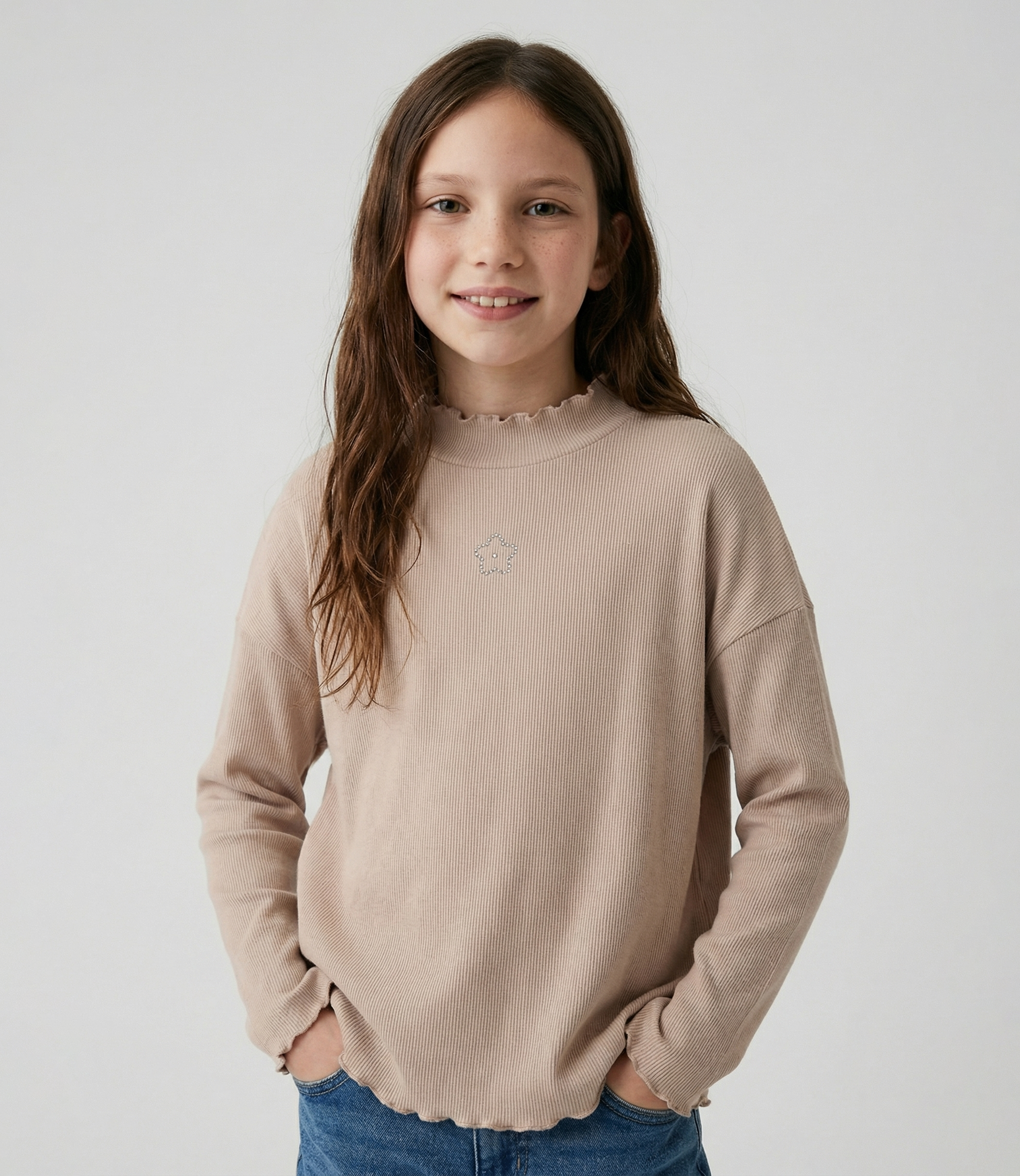 Polera niña beatle básico 2 años / Beige