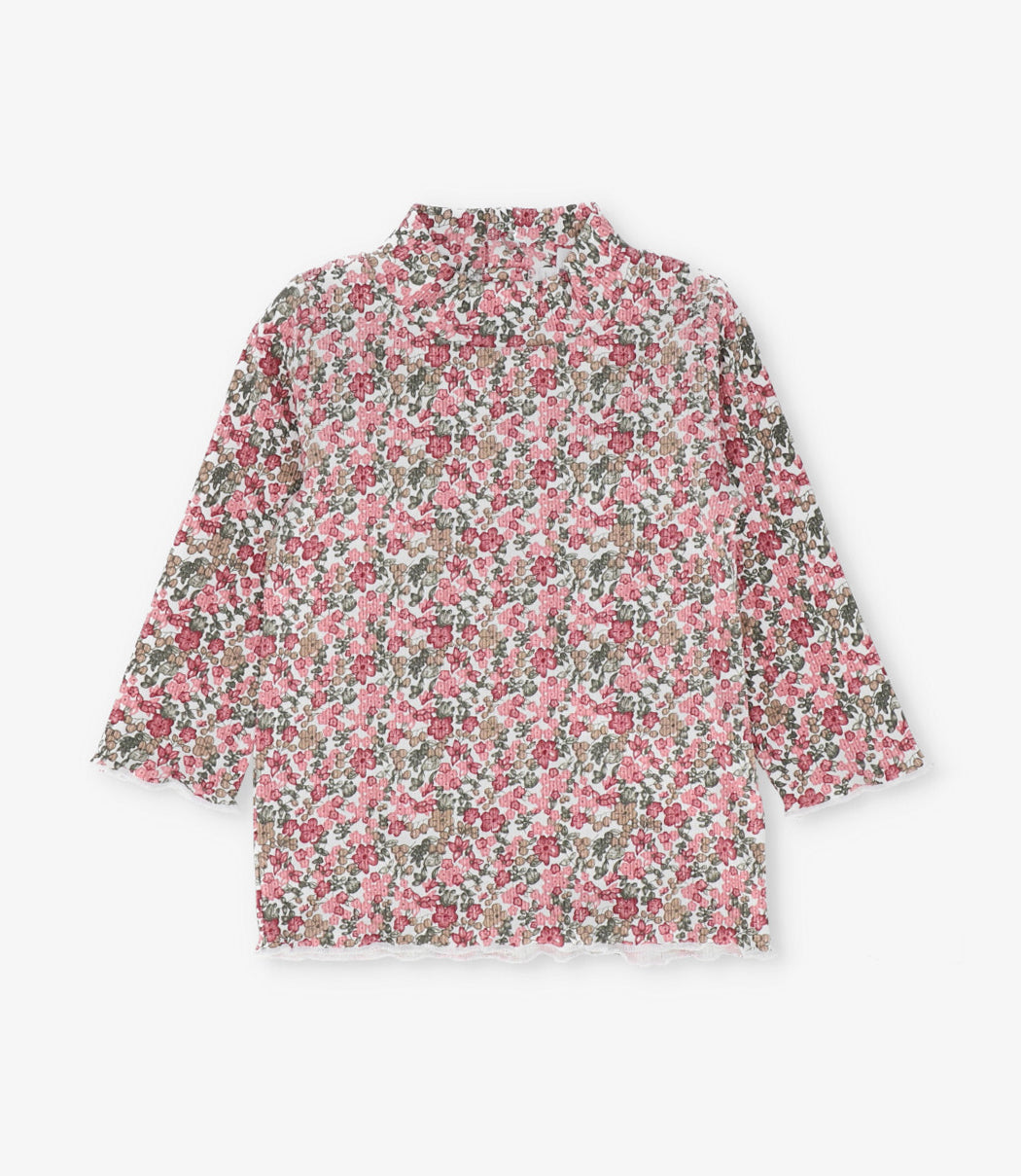 Polera niña beatle floreado 2 años / Coral