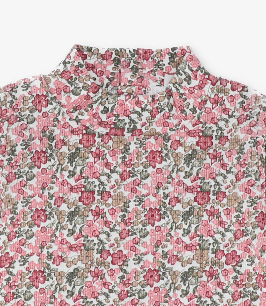 Polera niña beatle floreado 2 años / Coral