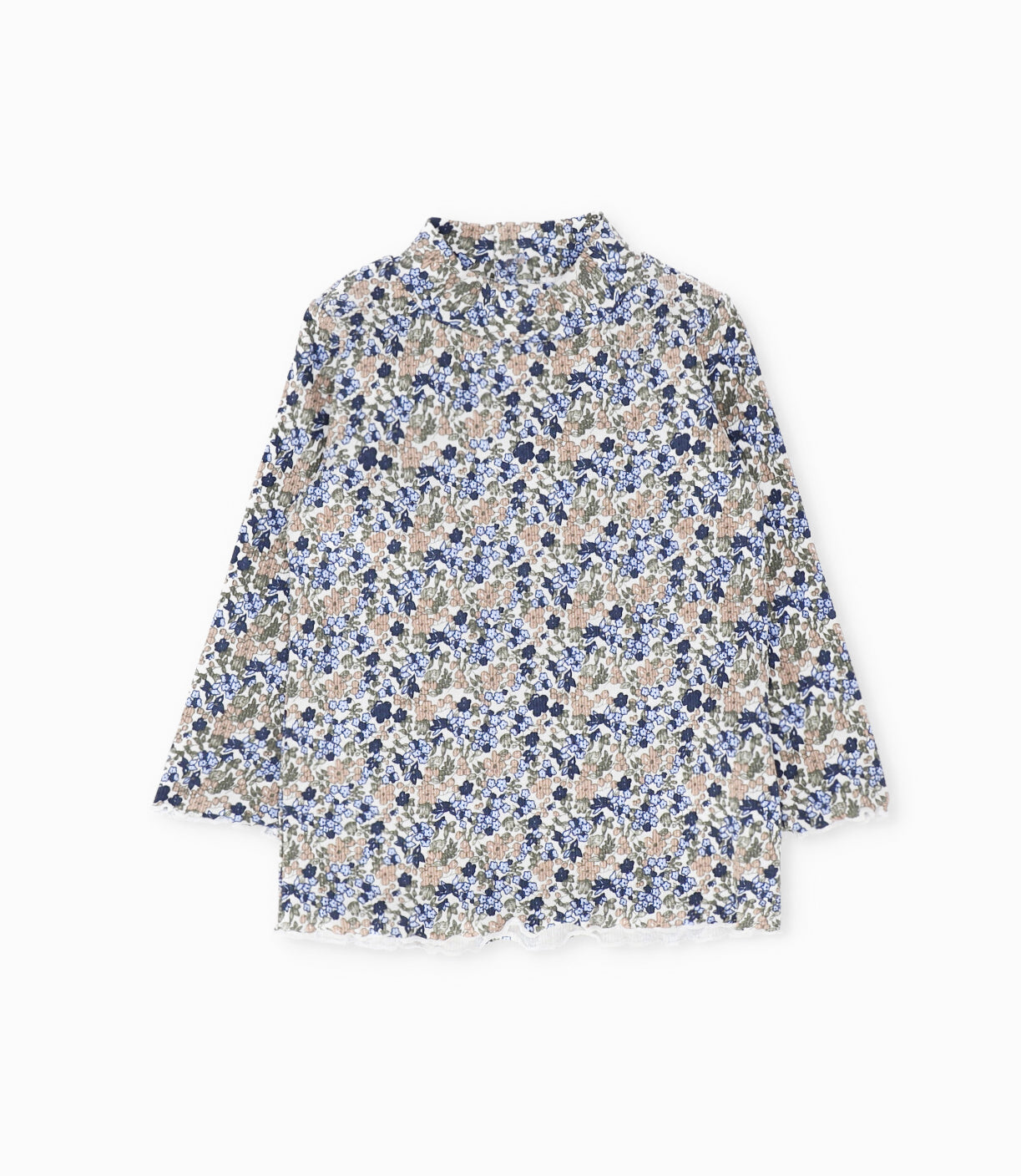 Polera niña beatle floreado 2 años / Azul Marino